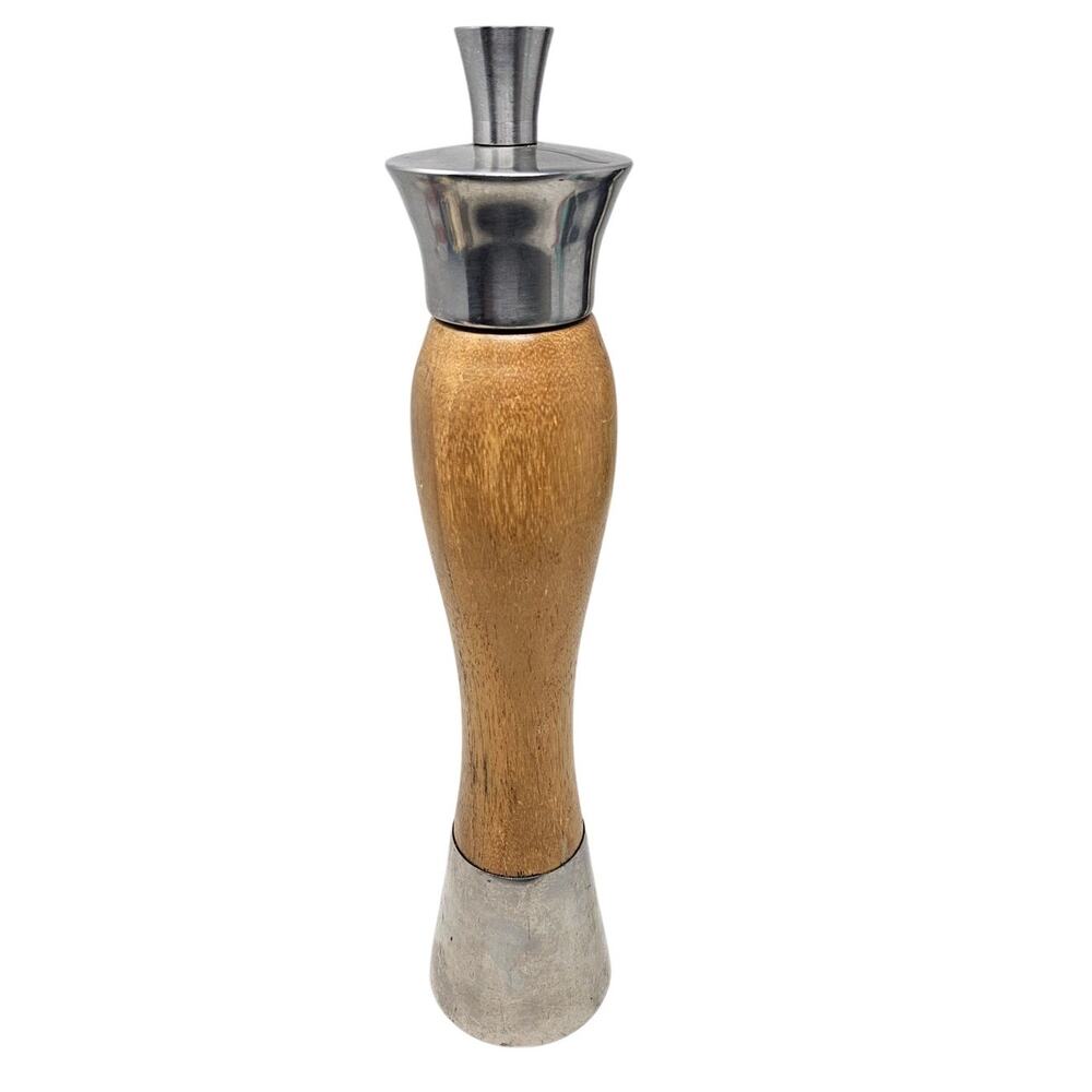 Nambe 2012 Wooden Stainless Peppermill Modern Steve Cozzolino Design Dining